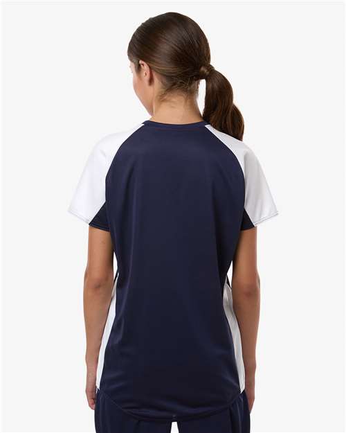 Women's Cutter Jersey - OnModelBack - B97134143 - Navy/ White