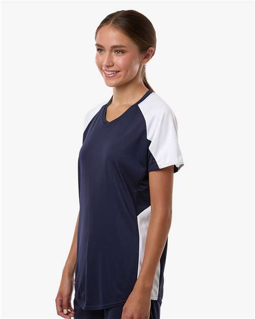 Women's Cutter Jersey - OnModelSide - B97134143 - Navy/ White