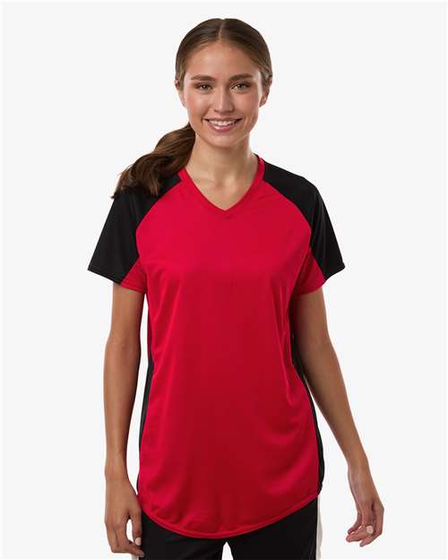 Women's Cutter Jersey - OnModelFront - B97134703 - Red/ Black