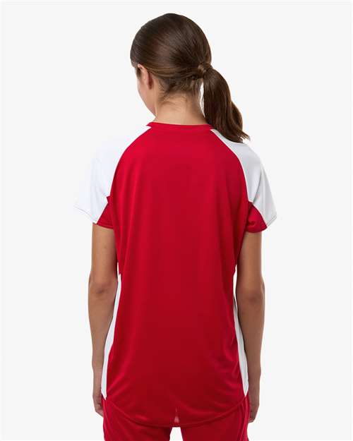 Women's Cutter Jersey - OnModelBack - B97134713 - Red/ White