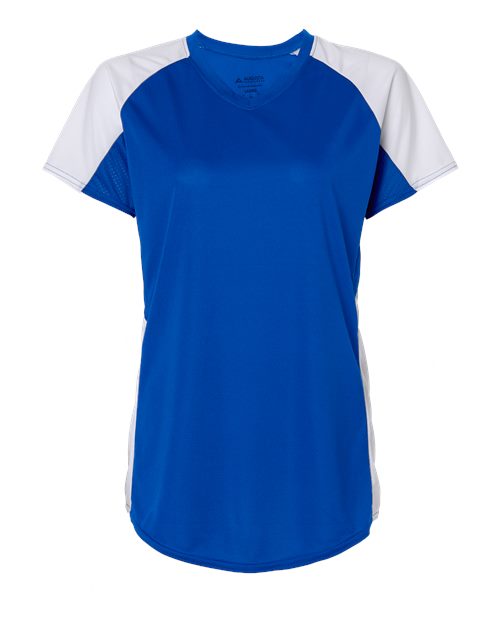 Women's Cutter Jersey - Front - B97134753 - Royal/ White