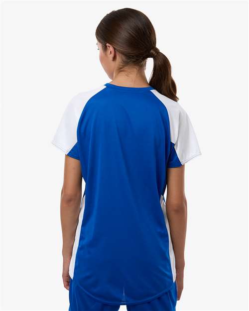 Women's Cutter Jersey - OnModelBack - B97134753 - Royal/ White