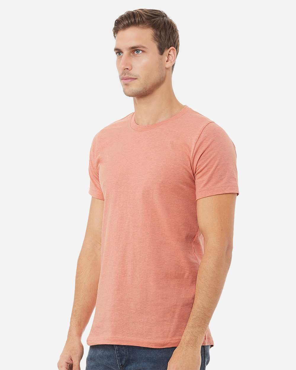 CVC Jersey Tee - OnModelSide - B00706352 - Heather Prism Sunset