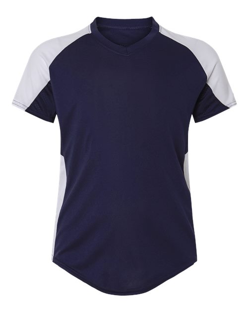 Girls' Cutter Jersey - Front - B97234643 - Navy/ White
