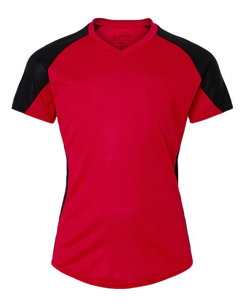 Girls' Cutter Jersey - Front - B97234043 - Red/ Black