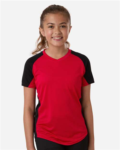 Girls' Cutter Jersey - OnModelFront - B97234043 - Red/ Black
