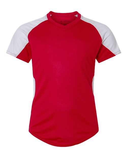 Girls' Cutter Jersey - Front - B97234703 - Red/ White