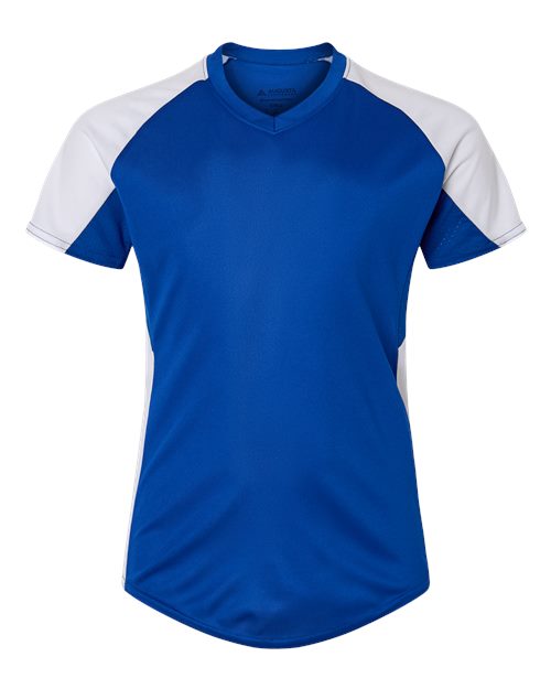 Girls' Cutter Jersey - Front - B97234103 - Royal/ White