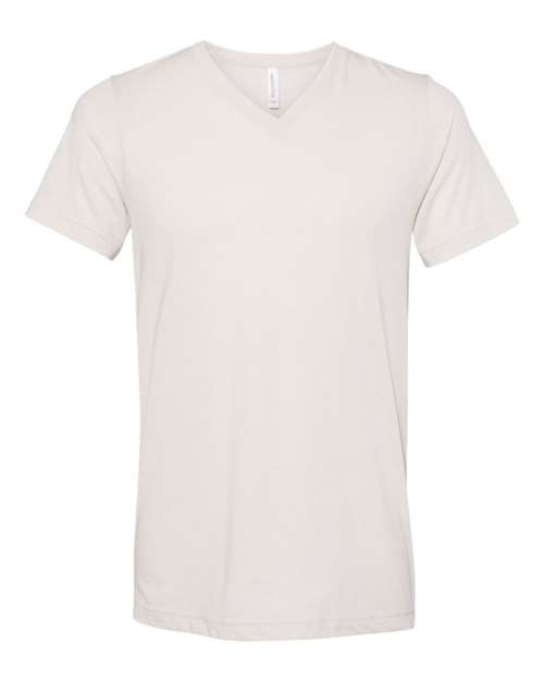 Unisex Triblend V-Neck Tee - Front - B02006085 - Cement Triblend