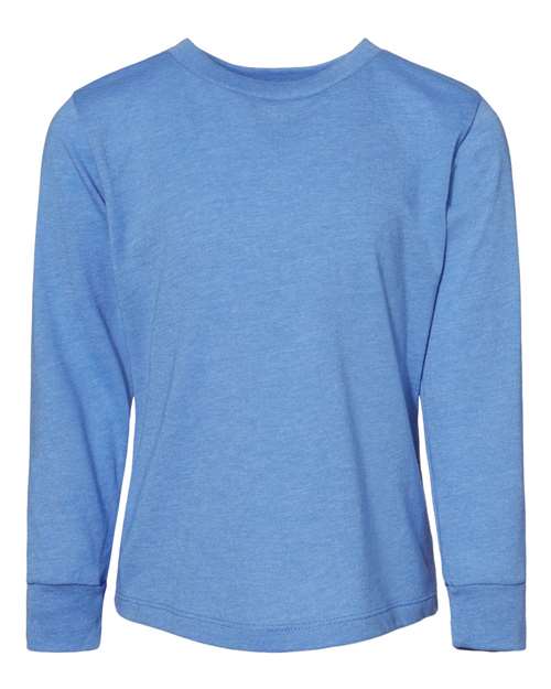Toddler Jersey Long Sleeve Tee - Front - B26806770 - Heather Columbia Blue