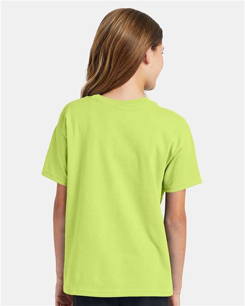 Youth EcoSmart® T-Shirt - OnModelBack - B30500133 - Safety Green