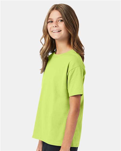 Youth EcoSmart® T-Shirt - OnModelSide - B30500133 - Safety Green