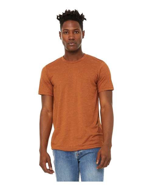Unisex Sueded Tee - Front - B29706013 - Heather Autumn