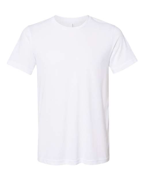 Unisex Sueded Tee - Front - B29706135 - Solid White Blend