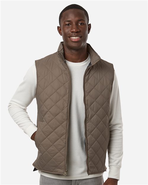 Men's Vintage Diamond Quilted Vest - styleImage