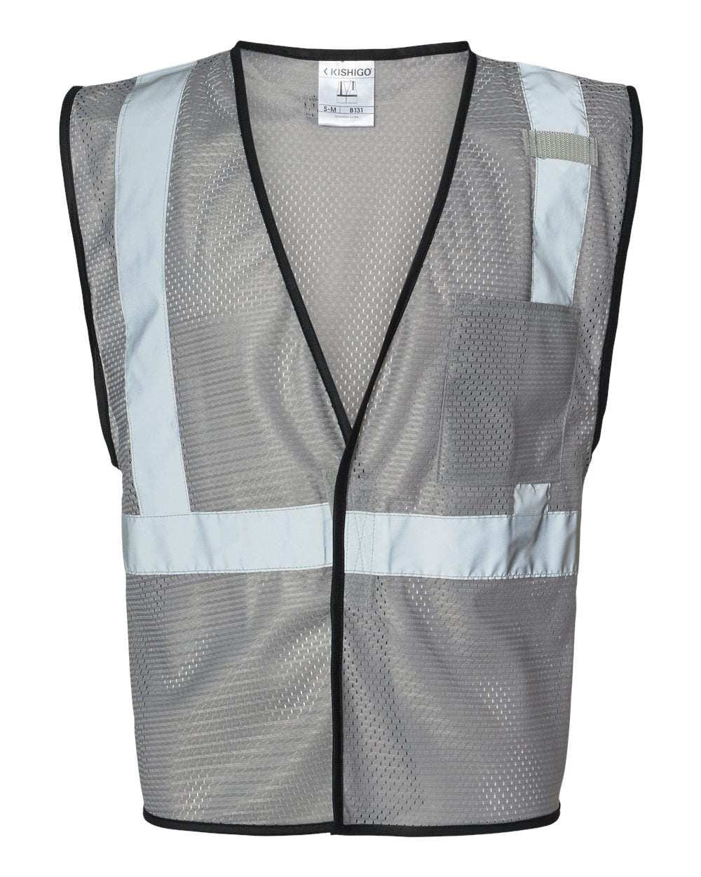 131-EV Series® Enhanced Visibility Non-ANSI Vest - Front - B68829583 - Grey - B131