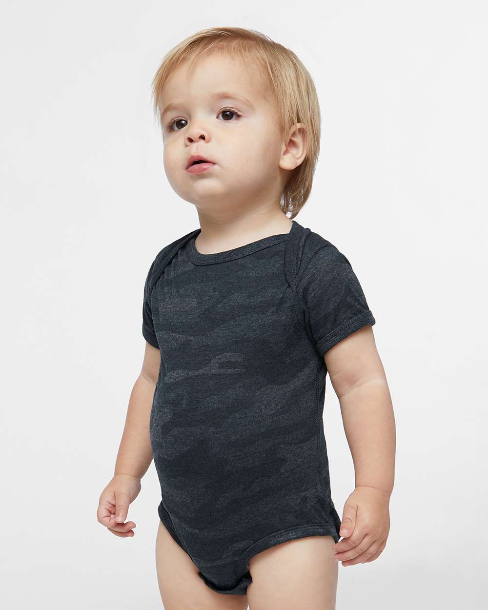 Infant Fine Jersey Bodysuit - OnModelFront - B33438521 - Storm Camo