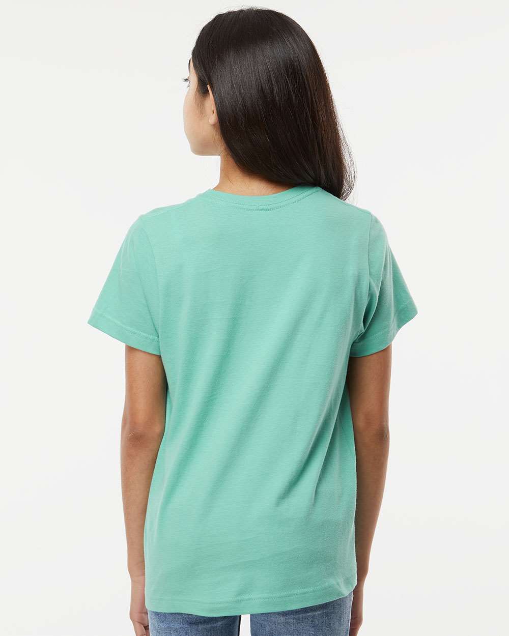 Youth Fine Jersey Tee - OnModelBack - B38038202 - Saltwater