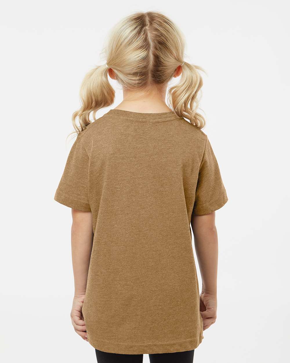 Youth Fine Jersey Tee - OnModelBack - B38038413 - Vintage Coyote Brown