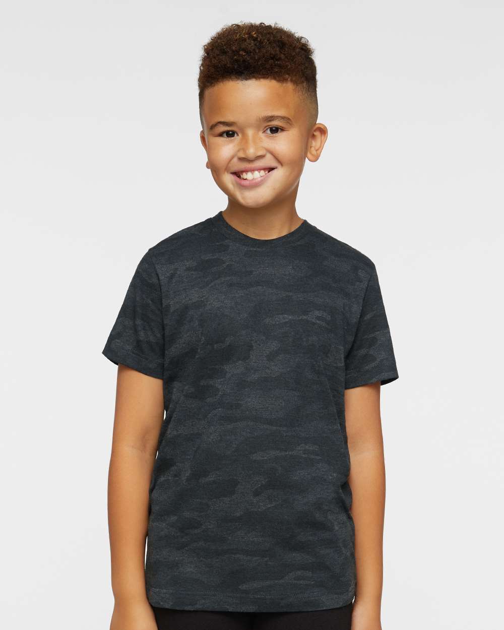 Youth Fine Jersey Tee - OnModelFront - B38038522 - Storm Camo