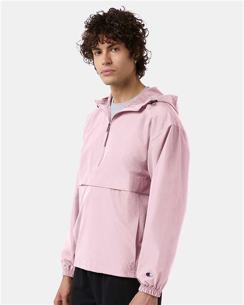 Unisex Packable Anorak Jacket - OnModelSide - B63284303 - Pink Candy