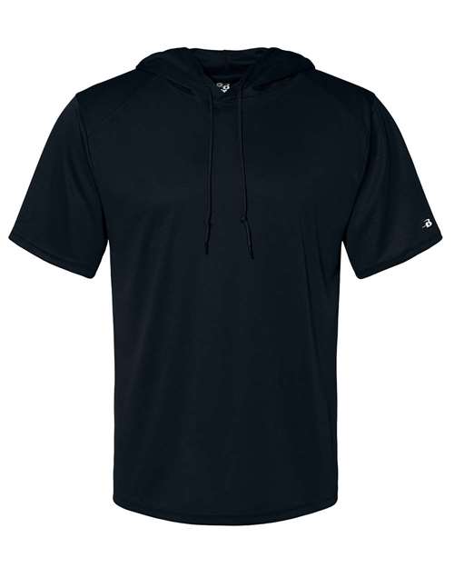 Men's B-Core Hooded T-Shirt - Front - B57085508 - Black