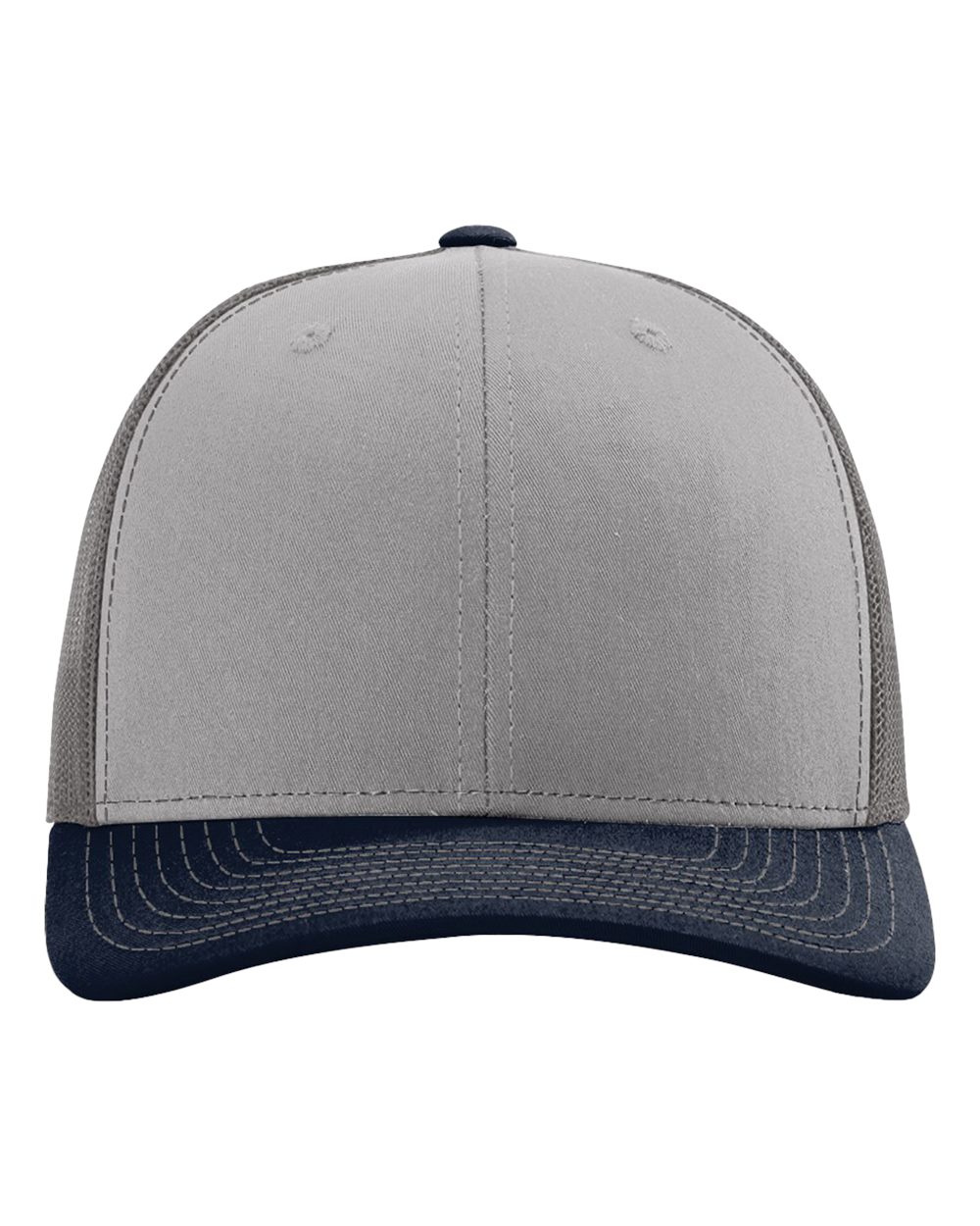 Snapback Trucker Cap - Front - B18095920 - Grey/ Charcoal/ Navy