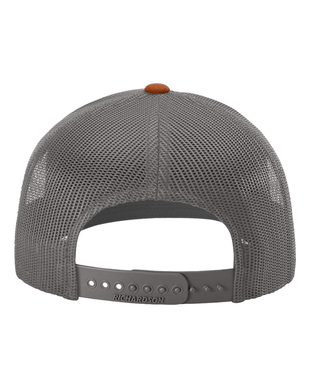 Snapback Trucker Cap - Back - B18095940 - Heather Grey/ Charcoal/ Dark Orange