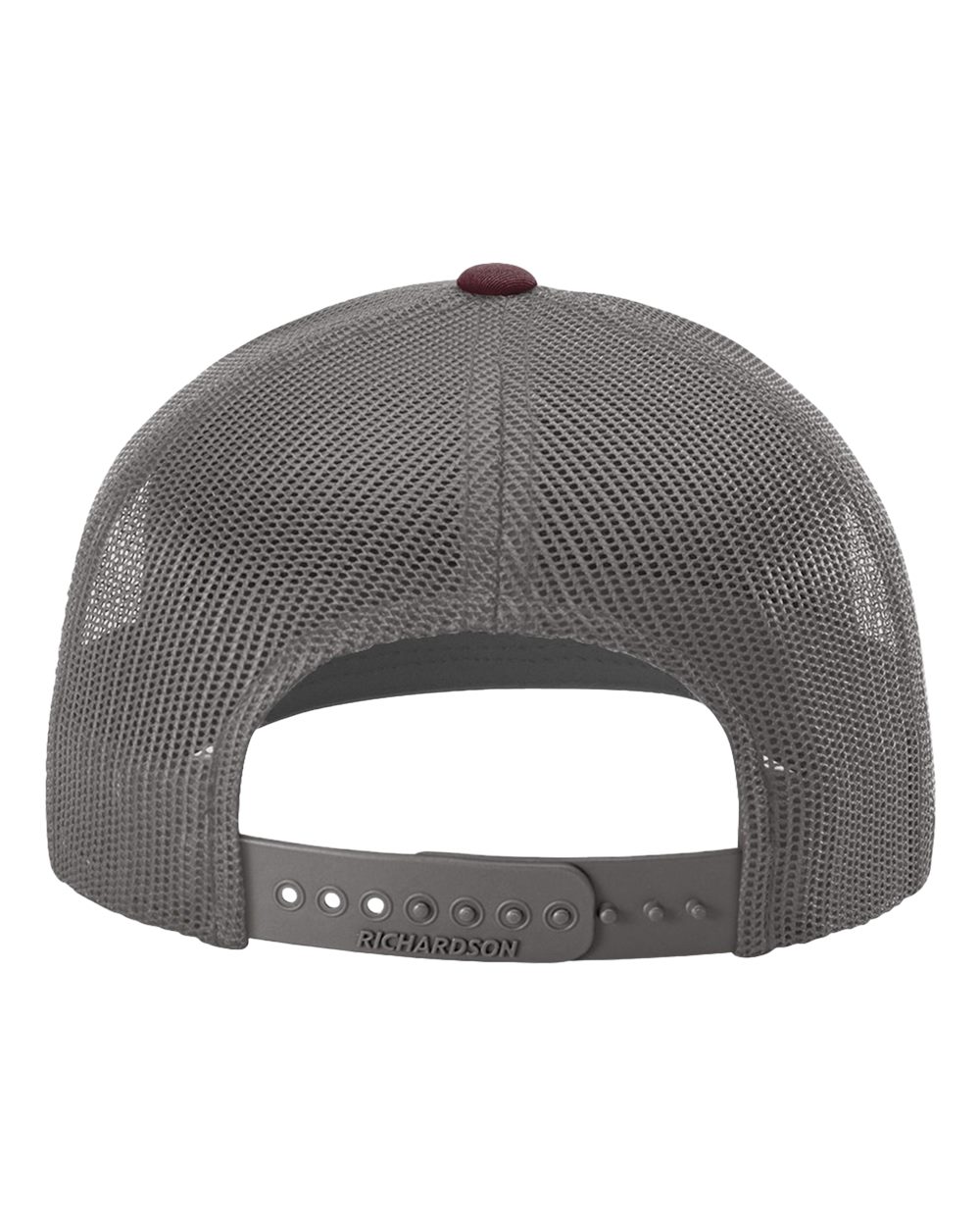 Snapback Trucker Cap - Back - B18095950 - Heather Grey/ Charcoal/ Maroon