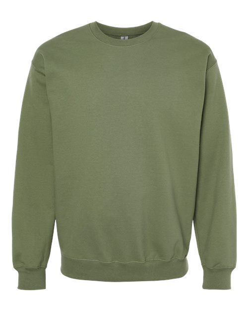 Unisex Softstyle® Midweight Crewneck Sweatshirt - Front - B24060532 - Military Green