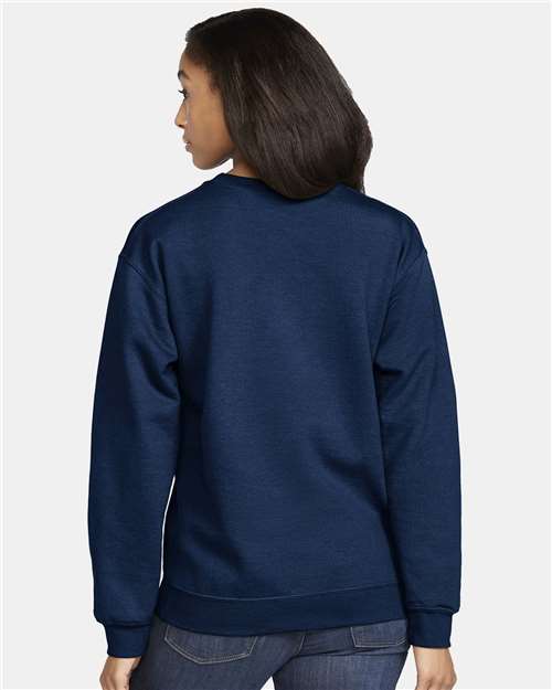 Unisex Softstyle® Midweight Crewneck Sweatshirt - OnModelBack - B24060652 - Navy