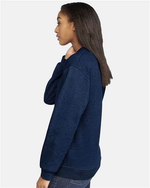 Unisex Softstyle® Midweight Crewneck Sweatshirt - OnModelSide - B24060652 - Navy