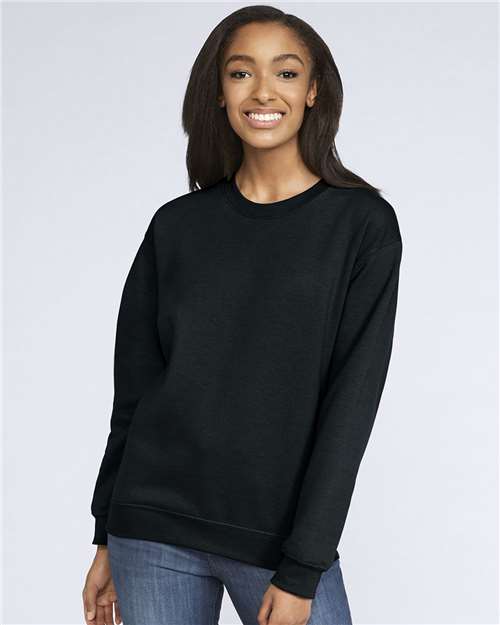 Unisex Softstyle® Midweight Crewneck Sweatshirt - OnModelFront - B24060502 - Black