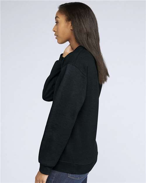 Unisex Softstyle® Midweight Crewneck Sweatshirt - OnModelSide - B24060502 - Black