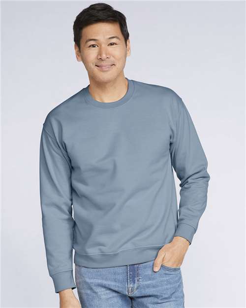 Unisex Softstyle® Midweight Crewneck Sweatshirt - OnModelFront - B24060702 - Stone Blue