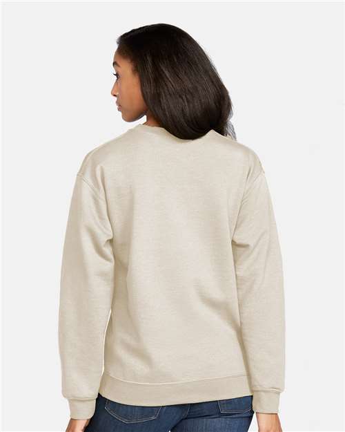 Unisex Softstyle® Midweight Crewneck Sweatshirt - OnModelBack - B24060752 - Sand