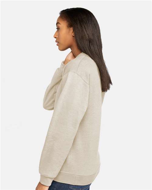 Unisex Softstyle® Midweight Crewneck Sweatshirt - OnModelSide - B24060752 - Sand