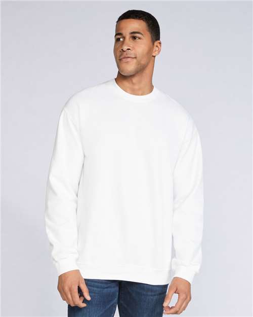 Unisex Softstyle® Midweight Crewneck Sweatshirt - OnModelFront - B24060002 - White