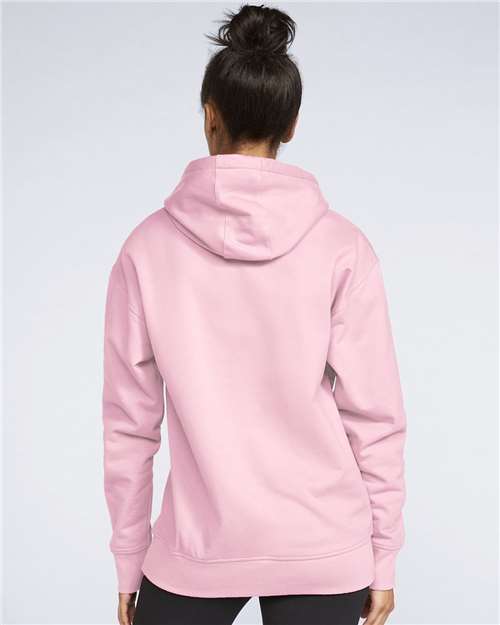 Unisex Softstyle® Midweight Hooded Sweatshirt - OnModelBack - B24160302 - Light Pink