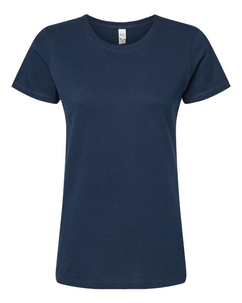 Women's Gold Soft Touch T-Shirt - Front - B01642862 - Deep Navy