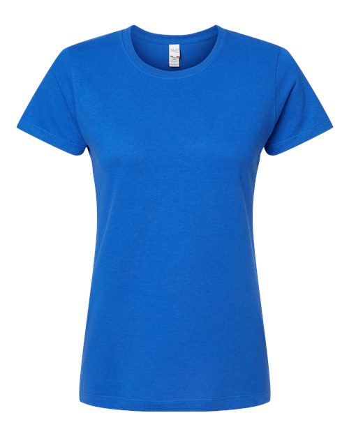 Women's Gold Soft Touch T-Shirt - Front - B01642752 - Royal