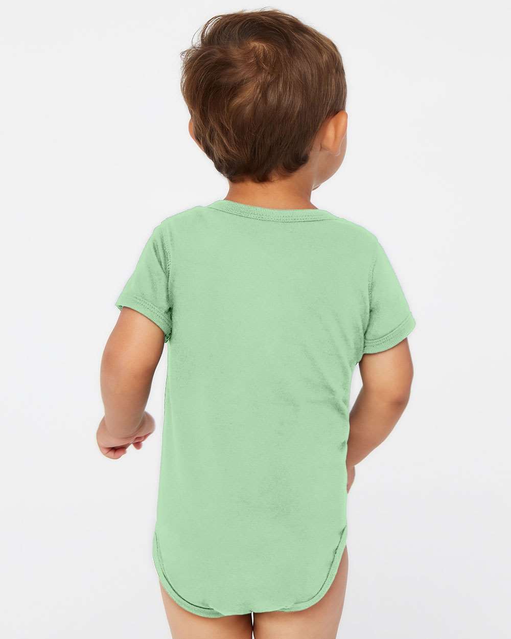 Infant Fine Jersey Bodysuit - OnModelBack - B33438191 - Sage
