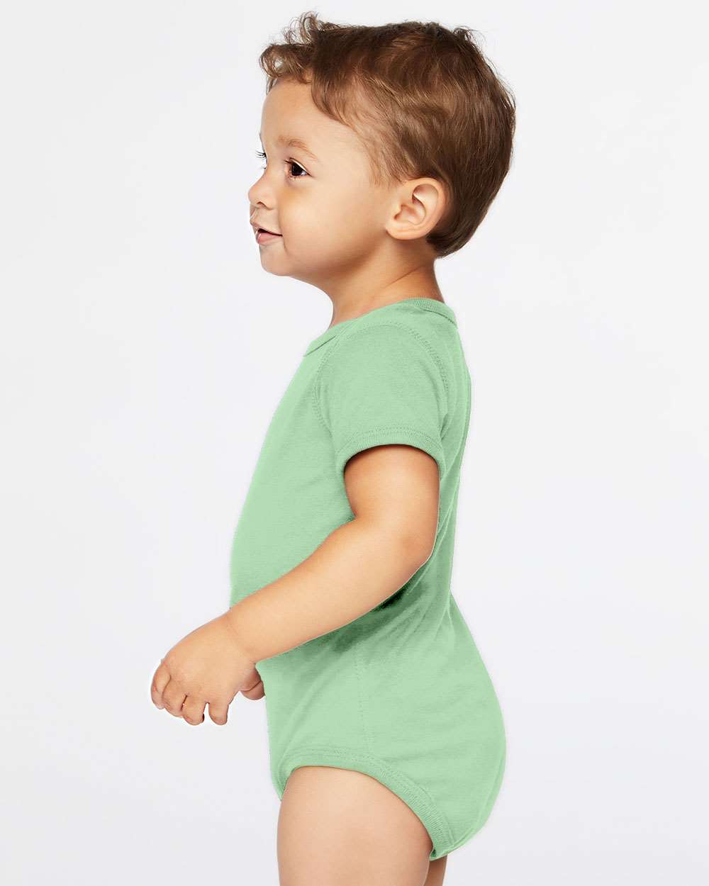 Infant Fine Jersey Bodysuit - OnModelSide - B33438191 - Sage