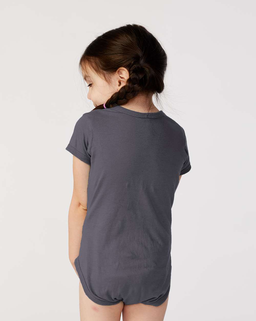 Infant Fine Jersey Bodysuit - OnModelBack - B33438921 - Slate