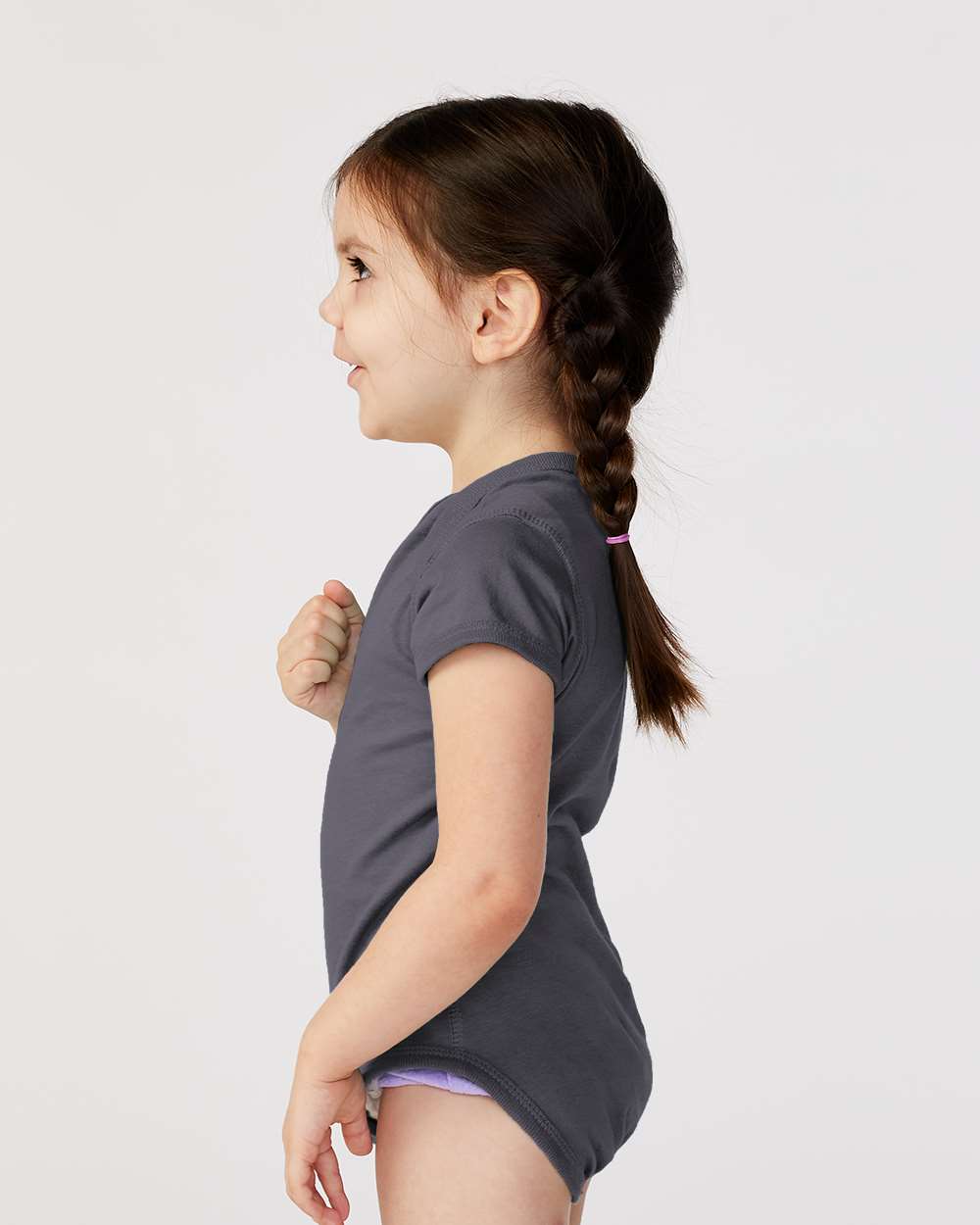 Infant Fine Jersey Bodysuit - OnModelSide - B33438921 - Slate