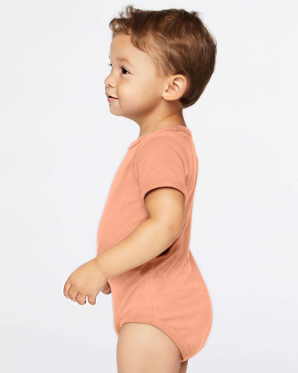 Infant Fine Jersey Bodysuit - OnModelSide - B33438081 - Sunset