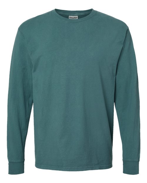 Unisex Garment-Dyed Long Sleeve T-Shirt - Front - B35300178 - Cactus