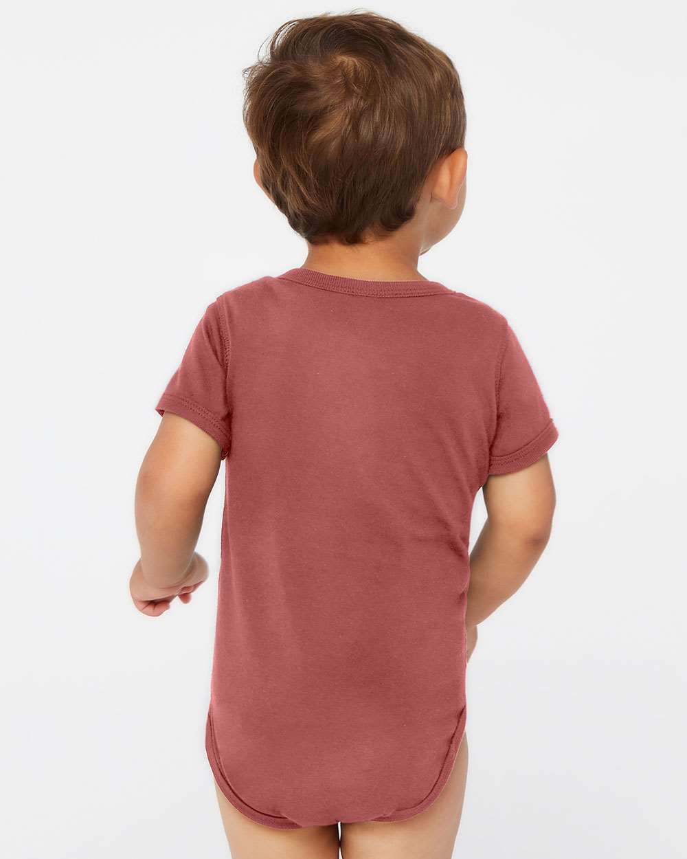 Infant Fine Jersey Bodysuit - OnModelBack - B33438871 - Rouge