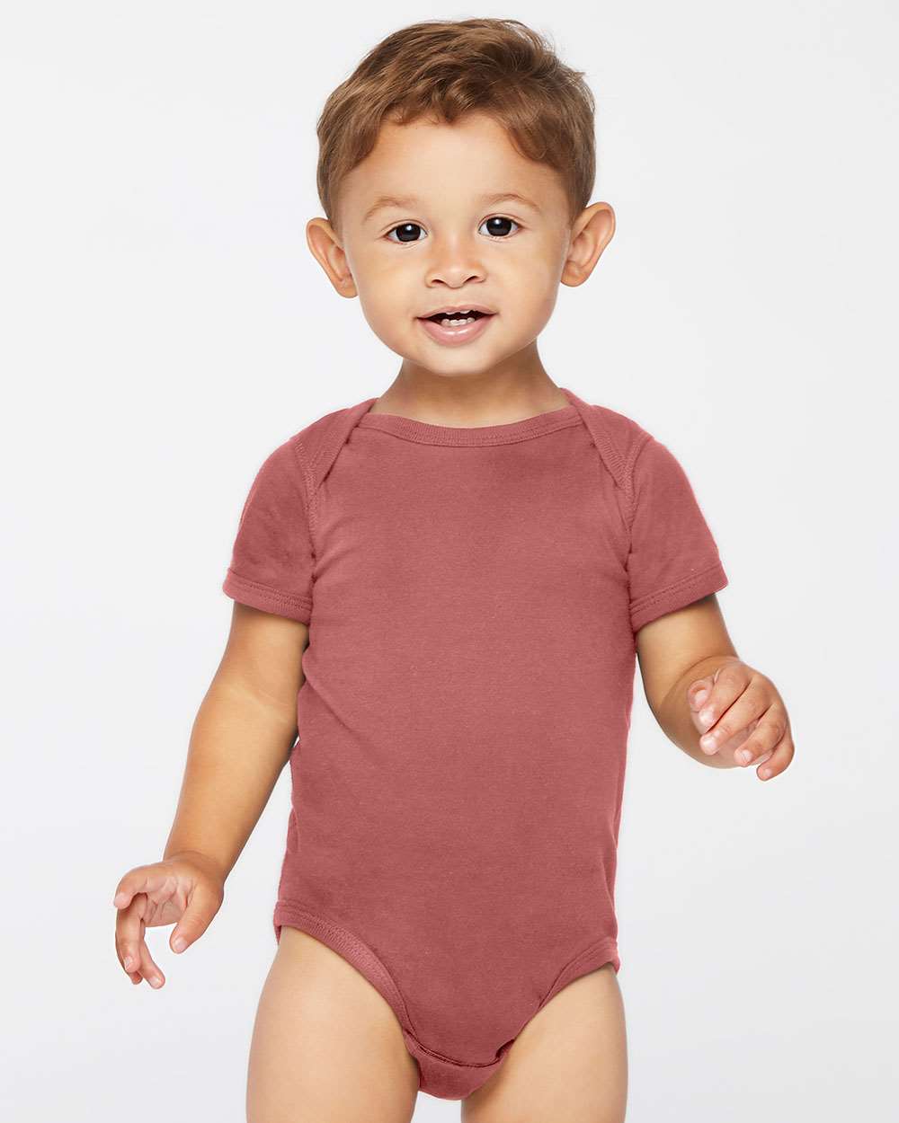 Infant Fine Jersey Bodysuit - OnModelFront - B33438871 - Rouge