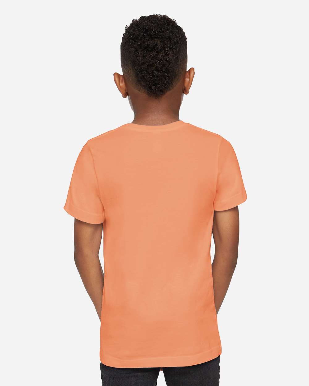 Youth Fine Jersey Tee - OnModelBack - B38038862 - Sunset